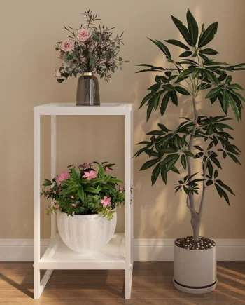 NS style double-layer metal flower stand living room bedroom balcony storage rack