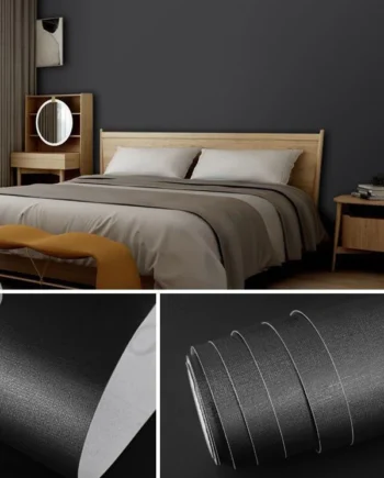 Plain Black Wall Paper Size 8m to 10m x 45cm