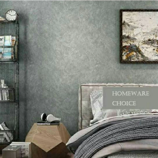 Grey Cement Wall Paper 9 to 10m X 45cm