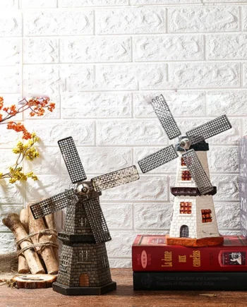 Nostalgic Dutch Windmill Small Nordic Creative Ornaments American Decor Home Living Room Wine Cabinet Entrance Study Tv Crafts Decoration