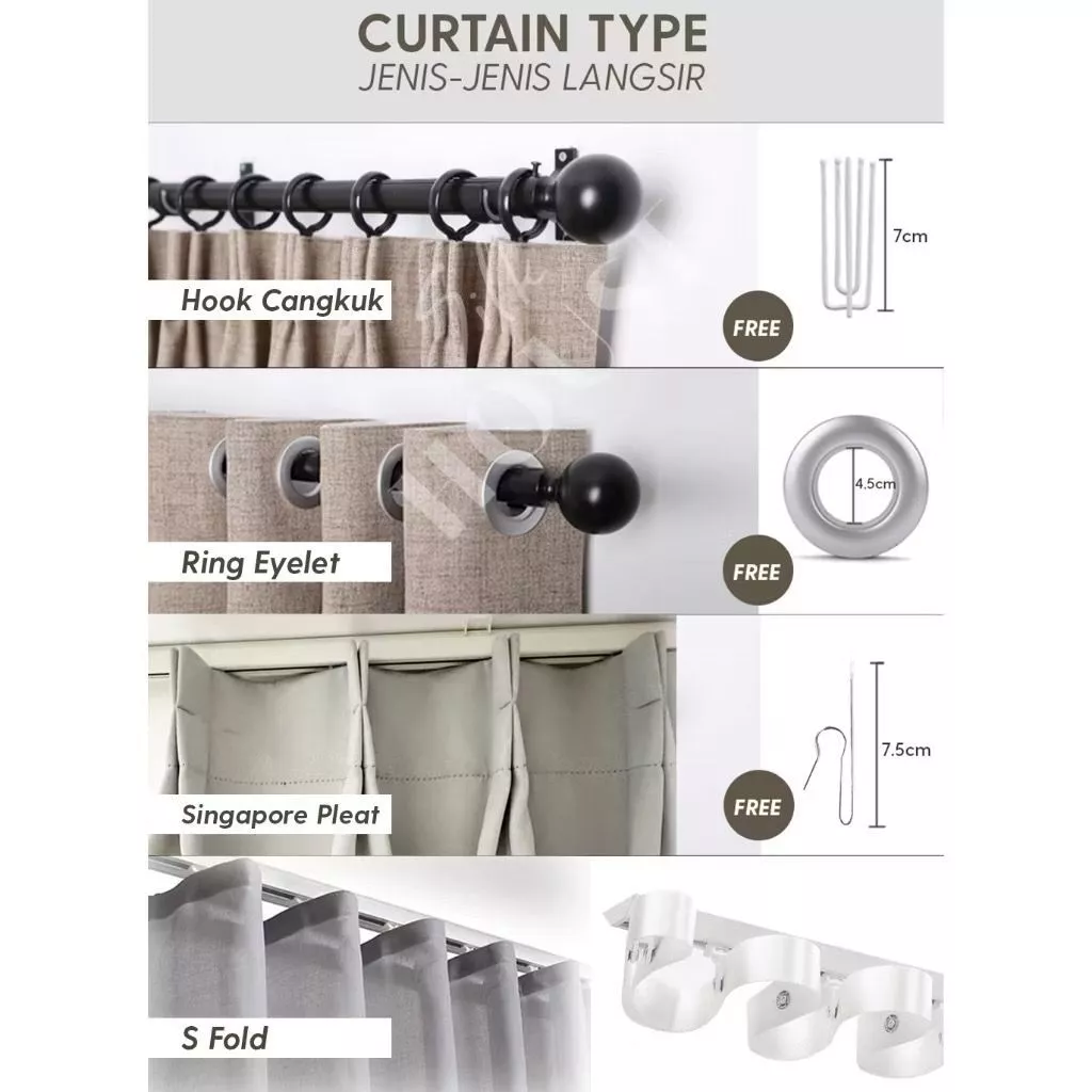 Langsir Day Curtain Sheer / Curtain Lace 120