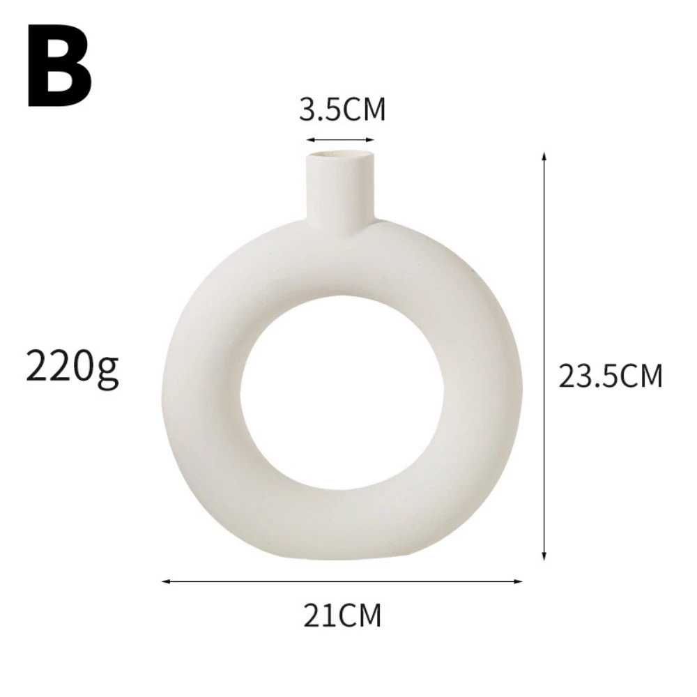 Modern Plastic Flower Vase for Dried Flowers, Nordic Style Home Decor