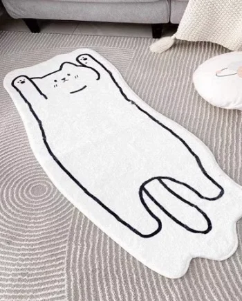 Mystuff527 Japanese Minimalist Ins Creative Floor Mat Carpet Rugs Decoration Super soft Multiuse Fury Antislip