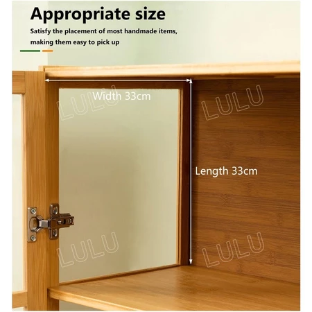 LULU Display Cabinet Glass Acrylic Showcase 3/4/5 Layers Furniture Storage Cabinet Almari Kaca