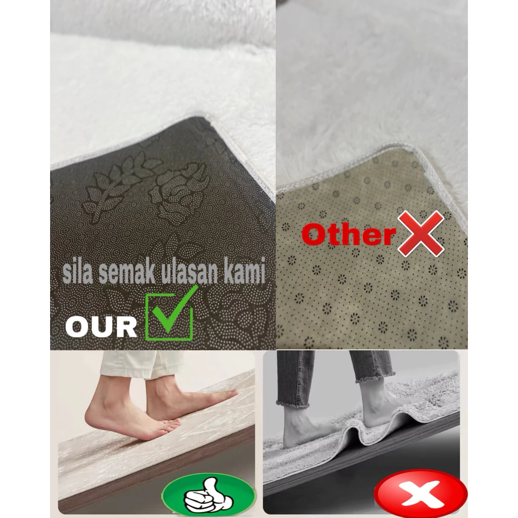 Karpet Bulu Lembut Fulffy Carpet Soft ShaGgy Size