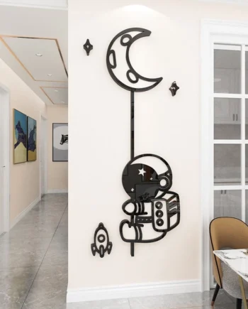 Space astronaut wall sticker Acrylic wall sticker 3D three-dimensional wall sticker Children's room layout