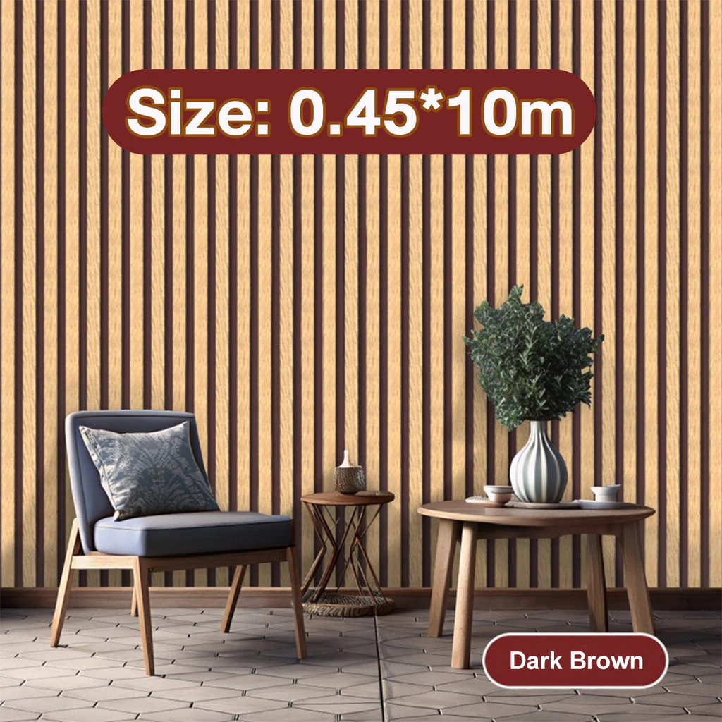 DaintyHome 10M Wood Wallpaper PVC