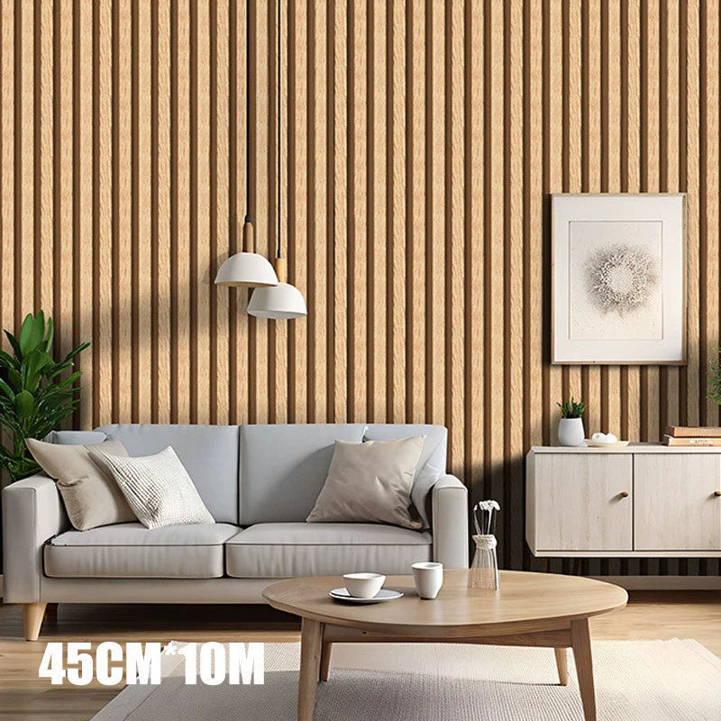 DaintyHome 10M Wood Wallpaper PVC
