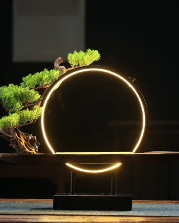 New Decoration Ornaments Elegant Noble Desktop led Light Ring Decoration Ornaments