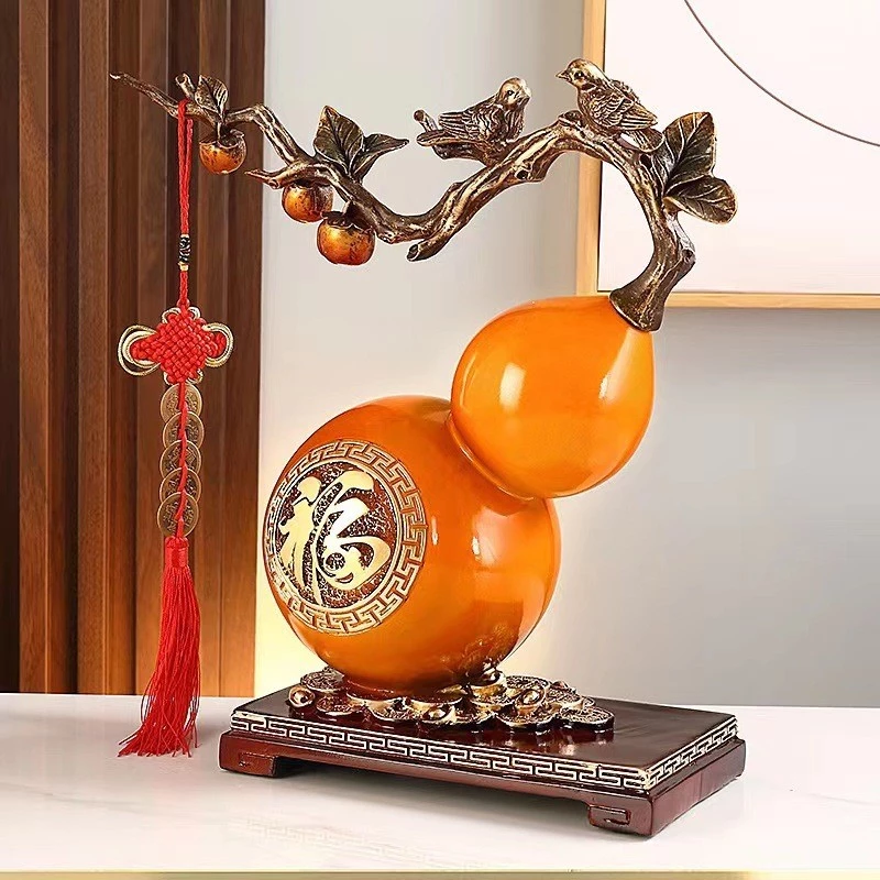 Living room home decorations, lucky gourd ornaments, high-end gifts