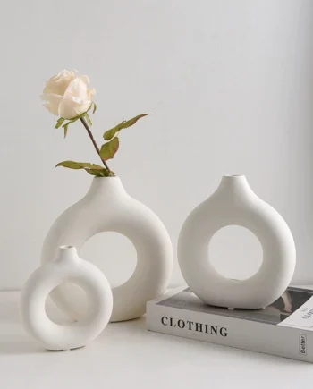 Modern Plastic Flower Vase for Dried Flowers, Nordic Style Home Decor