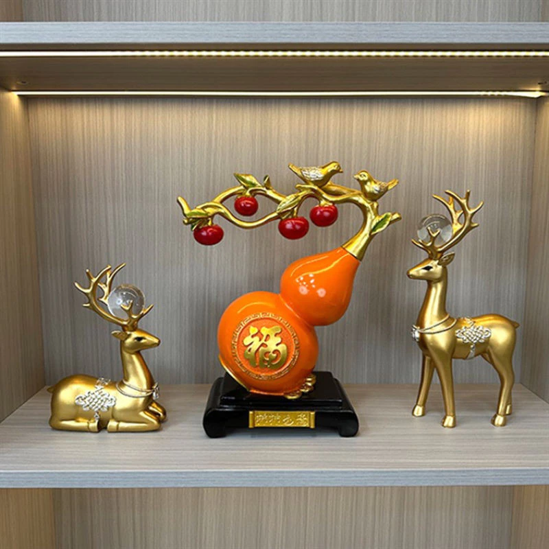 Living room home decorations, lucky gourd ornaments, high-end gifts