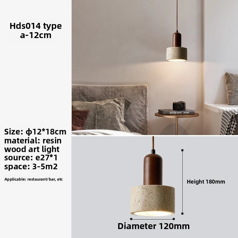 Japanese Wabi-Sabi Style Bedroom Pendant Light - Nordic Retro Café & Bar Counter Hanging Lamp for Home Decor