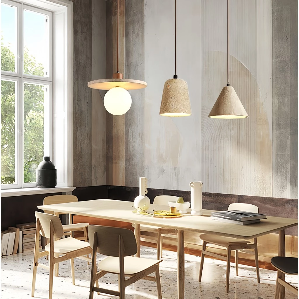 Japanese Wabi-Sabi Style Bedroom Pendant Light - Nordic Retro Café & Bar Counter Hanging Lamp for Home Decor