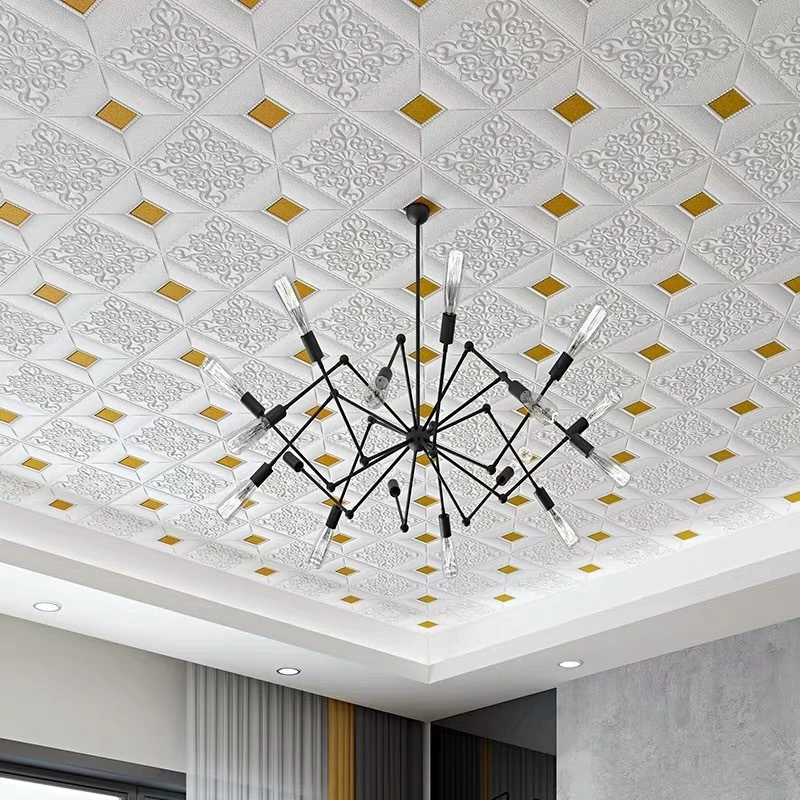 Foam wallpaper waterproof anti-collision 3d three dimensional bedroom TV background suspended ceiling wall paper dinding adhesive wall decor